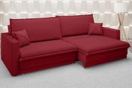 Sofá Tango 1,80m sem caixa, Retrátil e Reclinável Velosuede Vermelho - NETSOFAS