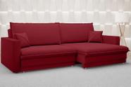Sofá Tango 2,40m sem caixa, Retrátil e Reclinável Velosuede Vermelho - NETSOFAS