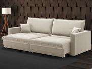 Sofá Tango 2,60m sem caixa, Retrátil e Reclinável Veludocristal Areia - NETSOFAS
