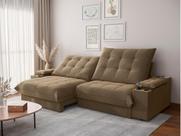 Sofá Thor 2,10cm com Super Pillow e Molas Ensacadas Veludocristal- NETSOFAS