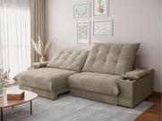 Sofá Thor 2,90cm com Super Pillow e Molas Ensacadas Veludocristal- NETSOFAS