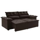 Sofá Top Compact 150 cm Retrátil e Reclinável com Molas Espirais Suede Preto - Sofá na Web