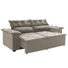 Sofá Top Compact 1,50 m Retrátil e Reclinável Suede Veludo soft Castor - Sofá na Web