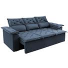 Sofá Top Compact 3 Lugares 2 metros Retrátil e Reclinável Azul - Sofá na Web