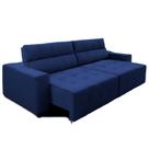 Sofá Top Lubeck 3 Lugares 3 metros Retrátil e Reclinável Suede Azul Sofá na Web Sofá Top Lubeck 3 Lugares 3 metros Retrátil e Reclinável Suede Azul Sofá na Web