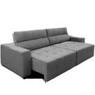 Sofá Top Lubeck 3 Lugares 3 metros Retrátil e Reclinável Suede Cinza Sofá na Web Sofá Top Lubeck 3 Lugares 3 metros Retrátil e Reclinável Suede Cinza Sofá na Web
