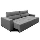 Sofá Top Lubeck 3 Lugares 3 metros Retrátil e Reclinável Suede Cinza Sofá na Web Sofá Top Lubeck 3 Lugares 3 metros Retrátil e Reclinável Suede Cinza Sofá na Web