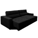 Sofá Top Lubeck 3 Lugares 3 metros Retrátil e Reclinável Suede Preto Sofá na Web Sofá Top Lubeck 3 Lugares 3 metros Retrátil e Reclinável Suede Preto Sofá na Web