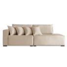 Sofá Toronto 190m Linho Bege Com Almofadas Decorativas - Conforto Premium Sofá Toronto 190m Linho Bege Com Almofadas Decorativas - Conforto Premium