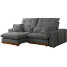 Sofá Toronto em Linho 4 Lugares Retrátil e Reclinável 250cm Aifos Cor Cinza
