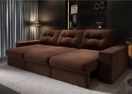 Sofá Toscana 3 Lugares Retrátil e Reclinável Suede 230cm