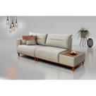 Sofá Trento 3 Lugares com Base de Madeira Sofá Trento 3 Lugares com Base de Madeira