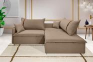 Sofá Valence Slim sem Caixa Premium 2.20m SoftGel 33 Linho Marrom