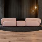 Sofá Versátil Sala de Estar Egito 382cm Modulado Veludo Rosê G52 - Gran Belo