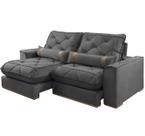Sofá Vicam 029 250cm com Molas Ensacadas 4 Lugares Retrátil e Reclinável Tecido Veludo Sofá Vicam 029 250cm com Molas Ensacadas 4 Lugares Retrátil e Reclinável Tecido Veludo