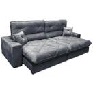 Sofá Victory 4 Lugares Retrátil e Reclinável 250cm Tecido Veludo Cor Cinza Sofá Victory 4 Lugares Retrátil e Reclinável 250cm Tecido Veludo Cor Cinza