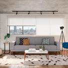 Sofá Viena 4 Lugares Linho Cinza 280 cm
