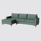 Sofá Viena com Chaise 2,70m em Linho Verde - Home Mobily
