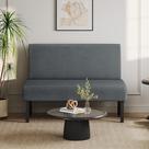 Sofá Yaheetech Small Comfy Mini Loveseat de 2 lugares cinza escuro