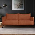 Sofá Zeki 3 Lugares 200 Cm Linho Boucle Cobre