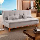 SofáCama Casal 3 Lugares Nice Linho Cinza 186 cm