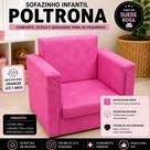 Sofazinho Infantil Poltrona Decorativa Rosa Suede