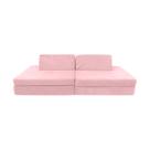 Soft Play Freso Baby Rosa - Sofá Modular Infantil 4 Peças