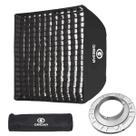Softbox 40x40cm com Colmeia Grid encaixe Bowens Greika para Flash e Luz contínua Estúdio