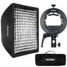 Softbox com grid Godox 60x60cm e Suporte Godox S2 para Flash V1 Ad200 Ml60