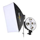 Softbox Iluminação TUDOPRAFOTO 50x70 c/ Soquete 5 Lâmpadas