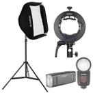 Softbox para Flash Speedlite 60x60 com Adaptador S2 e Tripe