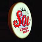 Sol luminoso de led com marcas de cervejas para bar boteco area gourmet