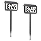 Solar Address Signs Brightever, 3 cores, LED à prova d'água, pacote com 2