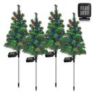 Solar Christmas Tree Garden Stake Lights FANFX, conjunto de 4 Solar Christmas Tree Garden Stake Lights FANFX, conjunto de 4