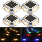Solar Deck Lights AGPTEK RGB, pacote com 4 unidades, alumínio à prova d'água