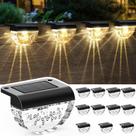 Solar Deck Lights Melunar, pacote com 12, impermeável, branco quente