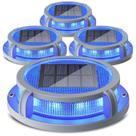 Solar Deck Lights SideInlar 16 LEDs azul/vermelho, pacote com 4