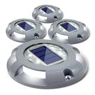 Solar Deck Lights SideInlar Driveway Dock LED, pacote com 4 unidades, branco