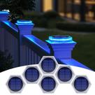Solar Deck Lights YiLaie Blue, pacote com 6 unidades, à prova d'água IP68 Solar Deck Lights YiLaie Blue, pacote com 6 unidades, à prova d'água IP68