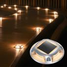 Solar Driveway Lights AGPTEK, pacote com 24, 2 modos de cor, ao ar livre