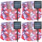 Solar Fairy Lights QITONG 4x33 pés 100 LED vermelho branco impermeável
