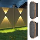 Solar Fence Lights Ellasay Up/Down, pacote com 2 cores, IP67
