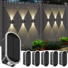 Solar Fence Lights Herzila RGBW, pacote com 6 cores que mudam de cor