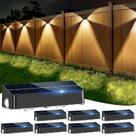 Solar Fence Lights nibuuecer 9 cores 11 modos de iluminação