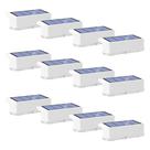 Solar Fence Lights Peasur, pacote com 12 LED impermeável, branco quente