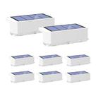 Solar Fence Lights Peasur, pacote com 8 Step Light, impermeável