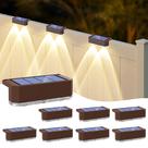 Solar Fence Lights Peasur, pacote com 8 Step Light, impermeável