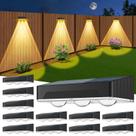 Solar Fence Lights SenluKit atualizou 12 pacotes, 3 LED, modo 7