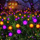 Solar Firefly Lights Albelt Halloween Outdoor 48 LED, pacote com 6