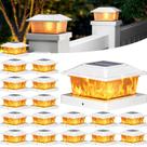 Solar Flame Post Cap Lights btfarm, pacote com 18, IP64, à prova d'água